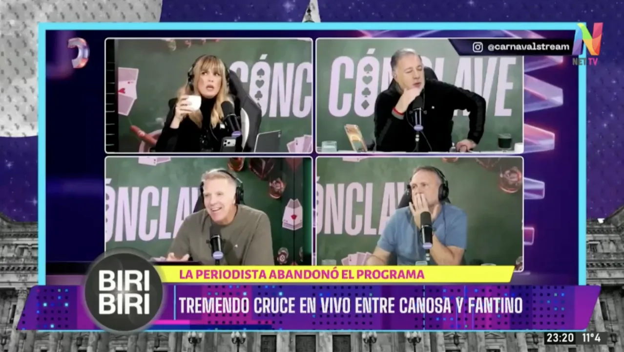 Canosa dejó el programa tras tenso cruce con Fantino por internas del gobierno de Milei