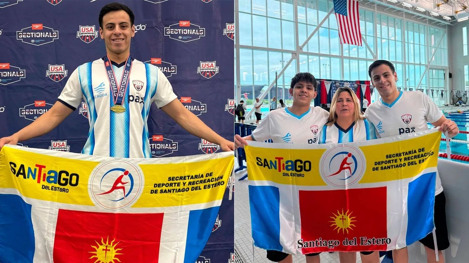 Matías Sosa González se coronó campeón en Estados Unidos con la Selección Argentina de natación