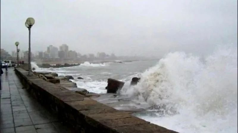 Alerta naranja en Mar del Plata por vientos de hasta 100 km/h y lluvias intensas