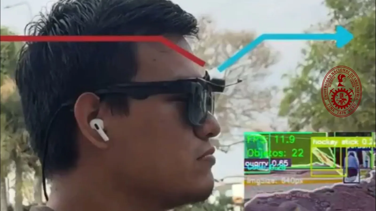 Estudiantes peruanos crean lentes con IA para guiar a personas ciegas con audio en la calle